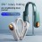 Portable 2400mAh Hanging Neck Fan Foldable Summer Air Cooling USB Rechargeable Bladeless Mute Neckband Fans Outdoor