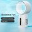 3000mAh Bladeless Tower Fan Floor Standing Fans 5-Speed Adjustable Desk Summer Cooling Fan Table Fans USB Rechargeable For Baby Mute Fan Cooler Air Conditioner