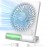 Small Desk Fan 2000mAh Rechargeable USB Fan Battery OperatedUltra Quiet Strong Wind 3 Speeds & aboutLonger Working 180Foldable Mini Desktop Fan for Home Office Travel Outdoor-Blue