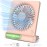 Small Desk Fan 2000mAh Rechargeable USB Fan Battery OperatedUltra Quiet Strong Wind 3 Speeds & aboutLonger Working 180Foldable Mini Desktop Fan for Home Office Travel Outdoor-Blue