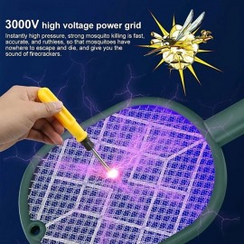 Electric Insect Racket  USB Rechargeable Summer Mosquito Swatter Kill Fly Bug Zapper Killer Trap
