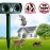 2pcs Outdoor Solar Ultrasonic Pest Repeller Animal Bird Cat Dog Repellent Lamp Outdoor Patio Garden Pest Deterrent