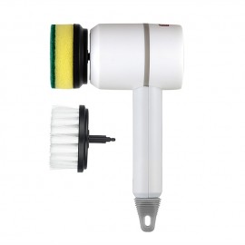 Electric Spin Scrubber Electric Cleaning Brush Cordless Power Scrubber with 2 Replaceable Brush Heads Handheld Kitchenware Brush Spinning Scrub Brush For Home Kitchen Pots Dishes

