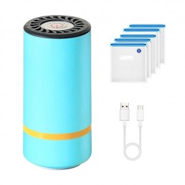 Vacuum Food Sealer with Reusable Sous Vide Bags Sealing Packing System USB Rechargeable Electric Vacuum Seal Machine for Various Food Preservation
